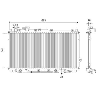 Radiateur, refroidissement du moteur VALEO OEM 0K2A215200B