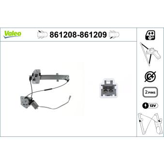 Lève-vitre arrière droit VALEO 861209