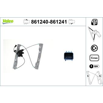 Lève-vitre avant droit VALEO 861241