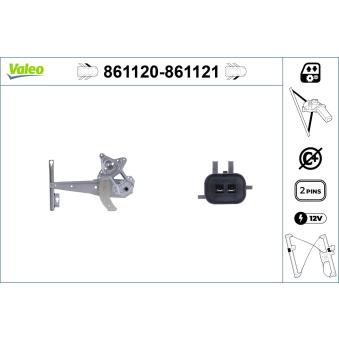 Lève-vitre avant droit VALEO [861121]