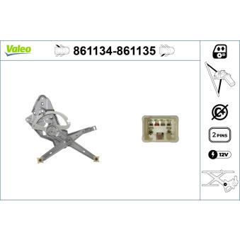 Lève-vitre arrière droit VALEO 861135