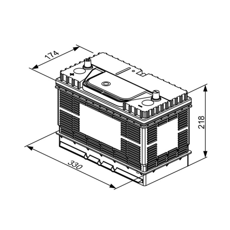 Batterie de démarrage BOSCH 0 092 T30 500 - Visuel 1