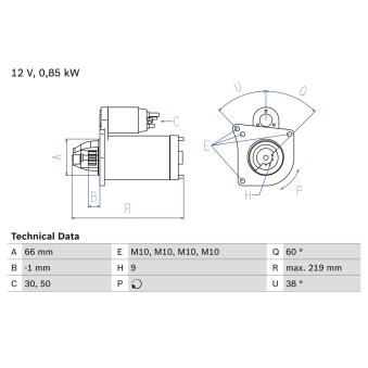 Démarreur BOSCH 0 986 010 310
