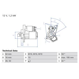 Démarreur BOSCH OEM 233000557R
