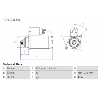 Démarreur BOSCH 0 986 027 360