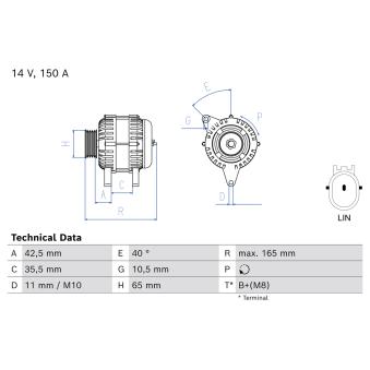 Alternateur BOSCH OEM 31100RZ0G01