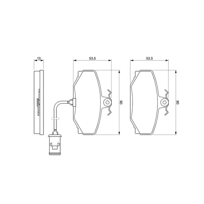 Jeu de 4 plaquettes de frein arrière BOSCH 0 986 424 019 - Visuel 1