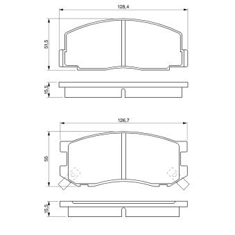 Jeu de 4 plaquettes de frein avant BOSCH 0 986 424 133