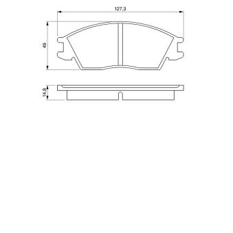 Jeu de 4 plaquettes de frein avant BOSCH OEM 5810128A10