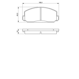 Jeu de 4 plaquettes de frein avant BOSCH 0 986 424 055 pour HONDA CIVIC 1300 - 60cv