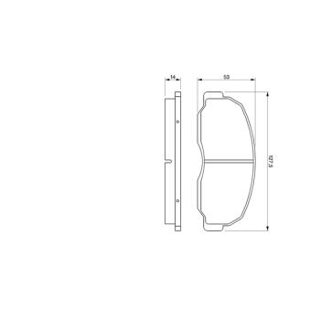 Jeu de 4 plaquettes de frein avant BOSCH 0 986 424 180