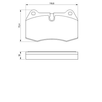 Jeu de 4 plaquettes de frein avant BOSCH OEM 34111163921