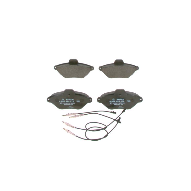 Jeu de 4 plaquettes de frein avant BOSCH 0 986 424 278 - Visuel 1