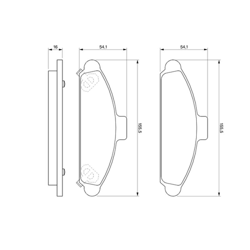 Jeu de 4 plaquettes de frein avant BOSCH 0 986 424 330 - Visuel 1