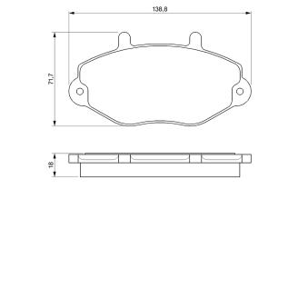 Jeu de 4 plaquettes de frein avant BOSCH OEM 92VB2K021BD