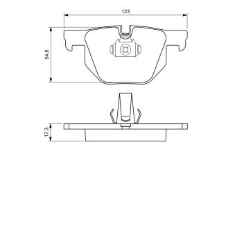 Jeu de 4 plaquettes de frein arrière BOSCH OEM 34216761285