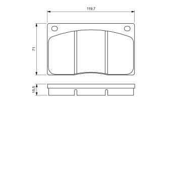 Jeu de 4 plaquettes de frein avant BOSCH 0 986 424 684