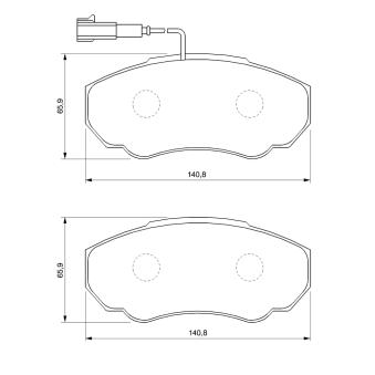 Jeu de 4 plaquettes de frein avant BOSCH OEM 9949482