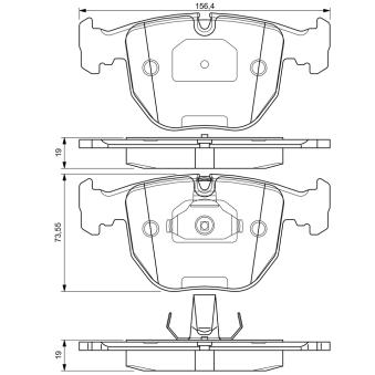 Jeu de 4 plaquettes de frein avant BOSCH OEM 34116761252