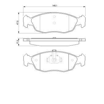 Jeu de 4 plaquettes de frein avant BOSCH OEM 425482