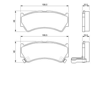 Jeu de 4 plaquettes de frein avant BOSCH OEM 5581064G01