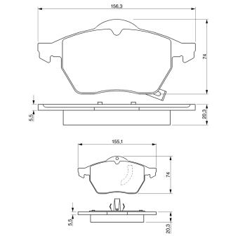 Jeu de 4 plaquettes de frein avant BOSCH OEM 21018993