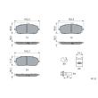 BOSCH 0 986 424 888 - Jeu de 4 plaquettes de frein avant