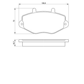 Jeu de 4 plaquettes de frein avant BOSCH OEM 93VX2K021BA
