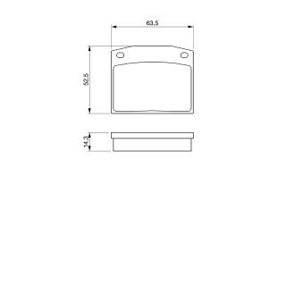 Jeu de 4 plaquettes de frein avant BOSCH 0 986 464 852 pour HONDA CIVIC 1200 - 54cv
