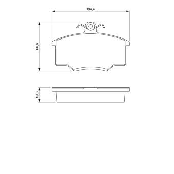 Jeu de 4 plaquettes de frein avant BOSCH 0 986 465 744
