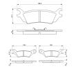 Jeu de 4 plaquettes de frein arrière BOSCH [0 986 468 990]
