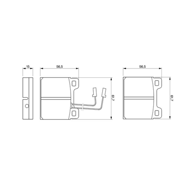 Jeu de 4 plaquettes de frein avant BOSCH 0 986 469 111 - Visuel 1