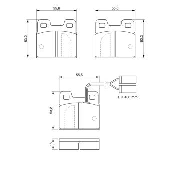 Jeu de 4 plaquettes de frein arrière BOSCH 0 986 469 120