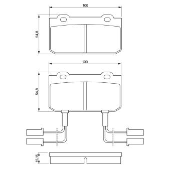 Jeu de 4 plaquettes de frein avant BOSCH 0 986 469 441