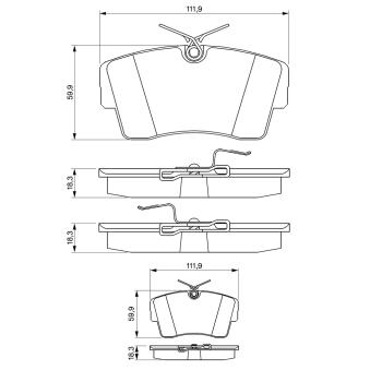 Jeu de 4 plaquettes de frein avant BOSCH 0 986 469 761