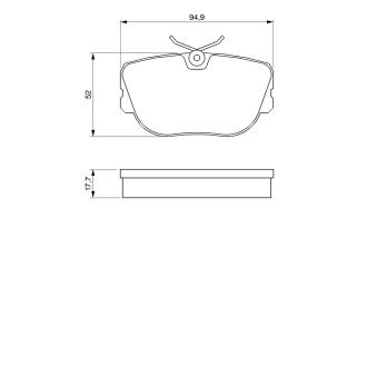 Jeu de 4 plaquettes de frein avant BOSCH 0 986 490 680