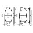 BOSCH 0 986 494 394 - Jeu de 4 plaquettes de frein avant