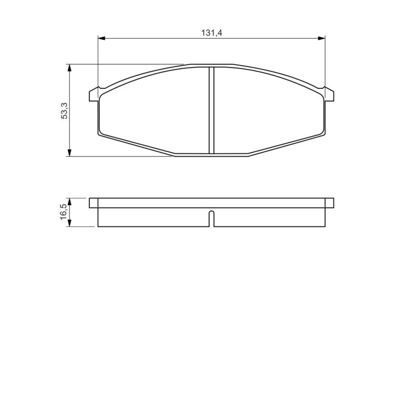 Jeu de 4 plaquettes de frein avant BOSCH 0 986 494 566 - Visuel 1