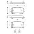 BOSCH 0 986 494 586 - Jeu de 4 plaquettes de frein arrière