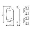 BOSCH 0 986 494 639 - Jeu de 4 plaquettes de frein arrière