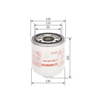 Cartouche de dessicateur, système d'air comprimé BOSCH OEM 0004295695