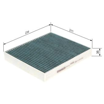 Filtre, air de l'habitacle BOSCH OEM 1354952