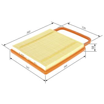 Filtre à air BOSCH OEM 03D129620 Filtre à air BOSCH OEM 03D129620