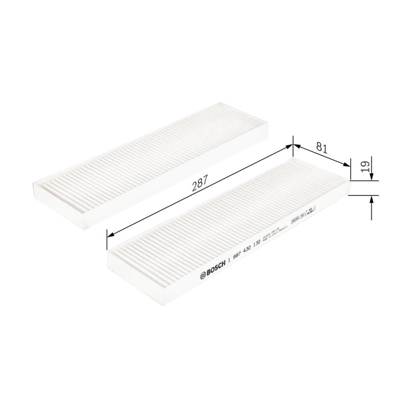 Filtre, air de l'habitacle BOSCH 1 987 432 132 - Visuel 1