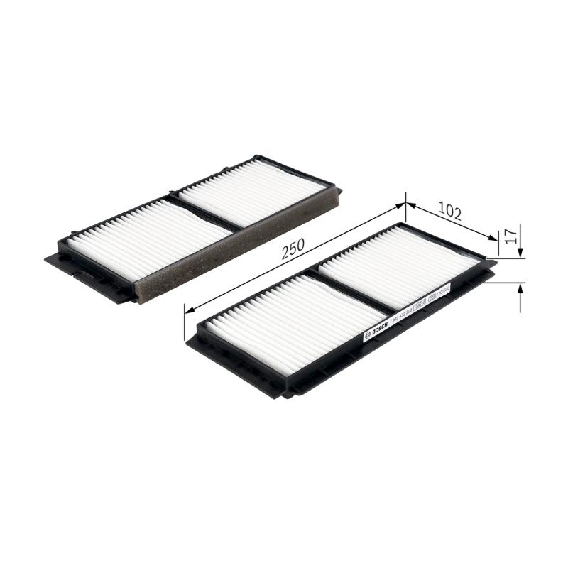 Filtre, air de l'habitacle BOSCH 1 987 432 209 - Visuel 1