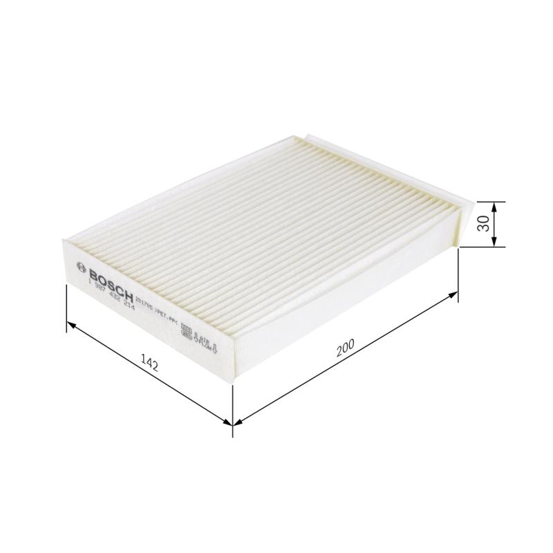 Filtre, air de l'habitacle BOSCH 1 987 432 214 - Visuel 1
