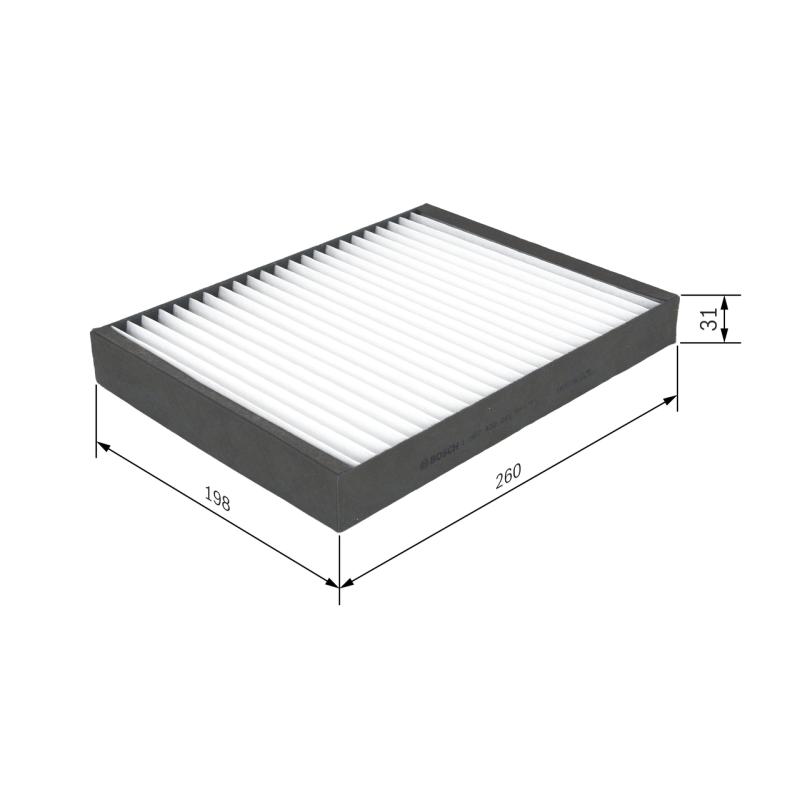 Filtre, air de l'habitacle BOSCH 1 987 432 221 - Visuel 1