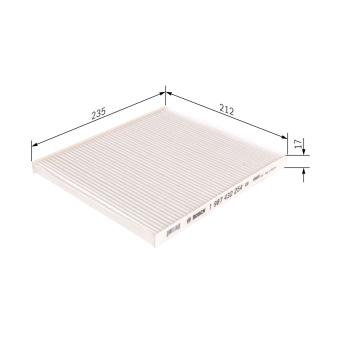 Filtre, air de l'habitacle BOSCH OEM 971332F000