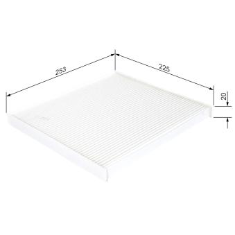 Filtre, air de l'habitacle BOSCH [1 987 432 269]