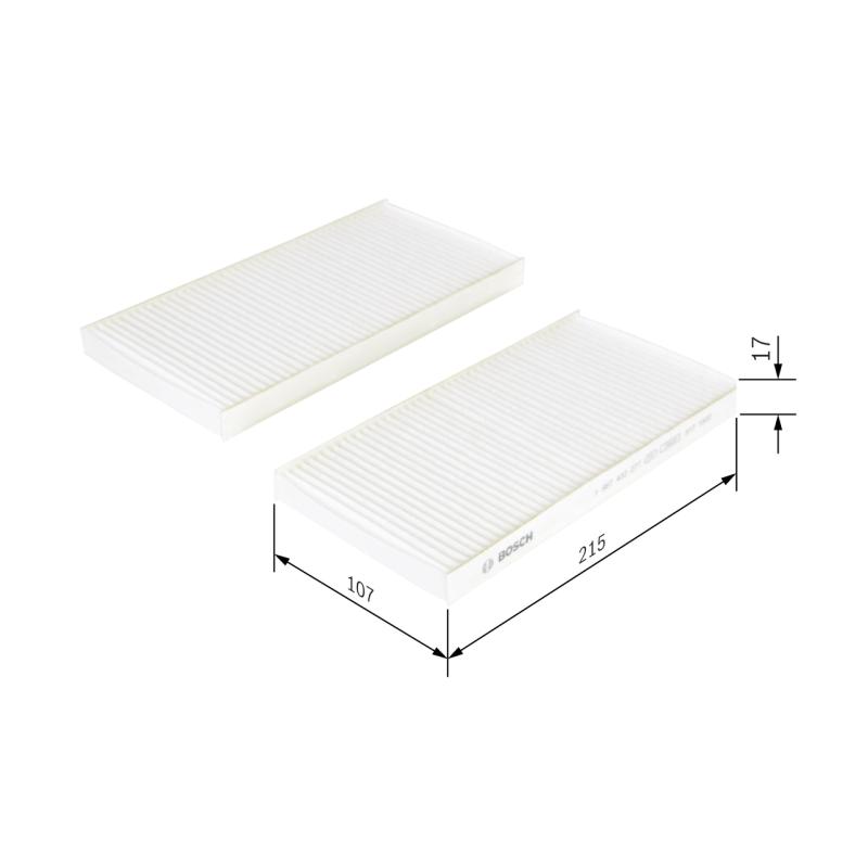 Filtre, air de l'habitacle BOSCH 1 987 432 277 - Visuel 1